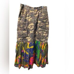 Camouflage and Multicolor Women's Skirt
